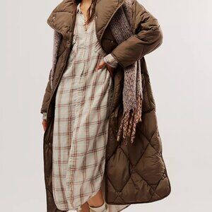 Free People x CP Shades Plaid Maxi Top in Sand Size L